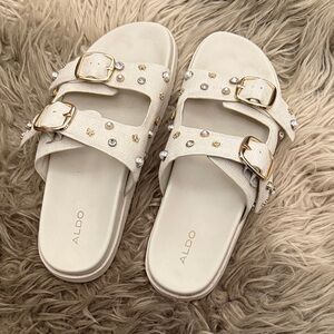 Aldo Women's Embellished Cream Sandals